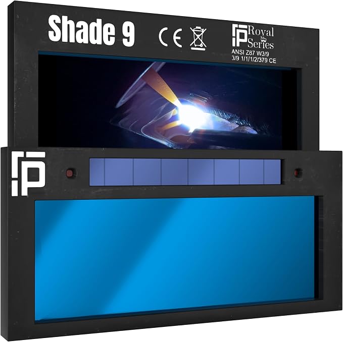 Ridge Products | HD Shade 9 Auto Darkening Welding Lens | Cool Blue Welding Lens 2x4 1/4 | Shade 9 Welding Lens Auto Darkening | Perfect for a Sugar Scoop Welding Hood or Pancake Welding Hood