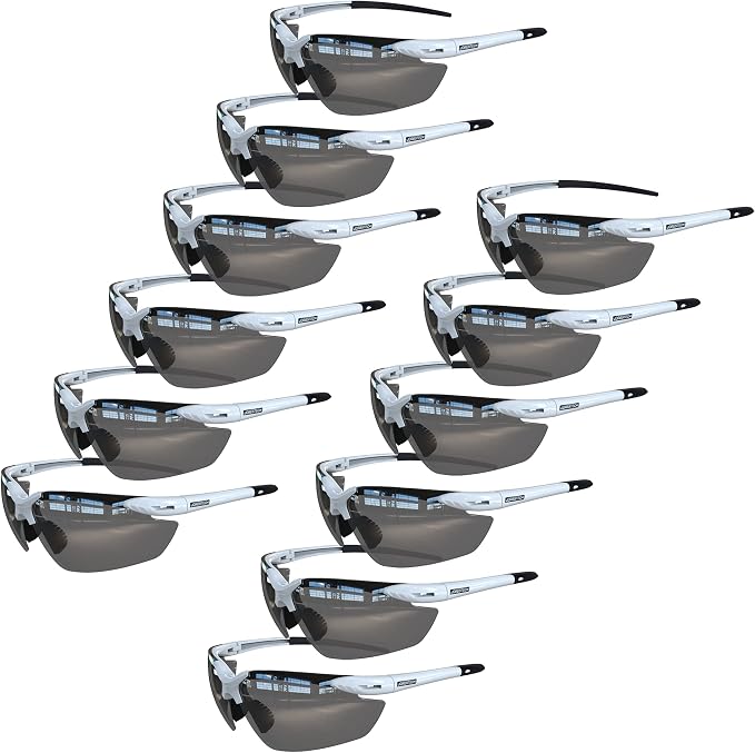 JORESTECH Safety Eyewear, ANSI Z87+ Impact Resistant Polycarbonated Eye Protection Safety Glasses, pack of 12