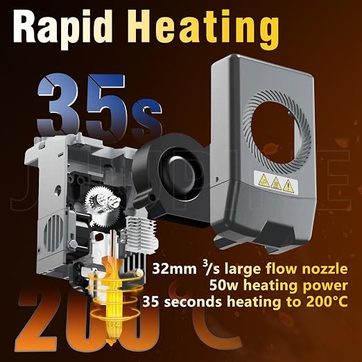 3-Pack 0.4MM Upgrade High Flow Hotend Kit for Flashforge AD5X Nozzle, All Metal 3s Quick-Detachable Nozzle kit,HTR 550°C Hardened Steel Nozzle,32mm³/s High Flow,600mm/s High-Speed AD5X Parts