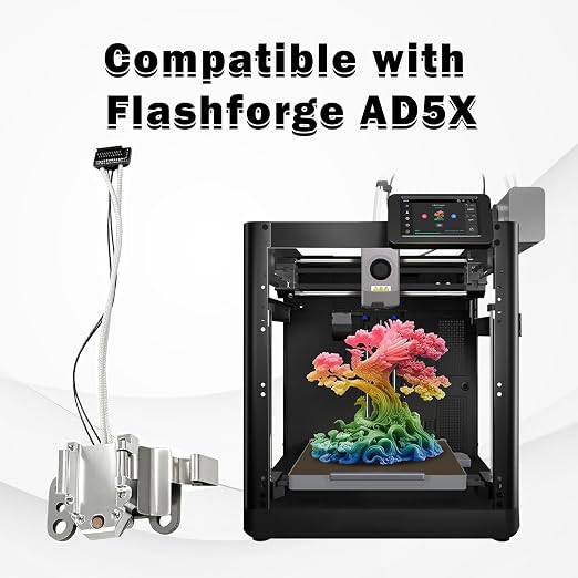 Hotend Heating Assembly Kit for AD5X Heat Resistant Heating Component with Base Clip Heater Cartridge Thermistor Temperature Sensor for Flashforge AD5X 3D Printer Accessories
