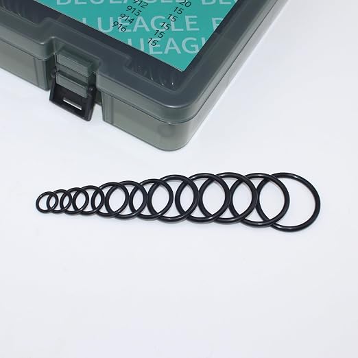 Hydraulic O-Ring Kit BOSS ORB (O-Ring Boss) Fittings 270 Pieces (12 Common Sizes) SAE 900 Series Buna-N 90 Durometer for Hydraulic Adapter SAE