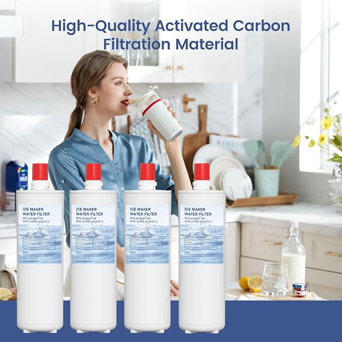 Manitowoc K00338/K00337 Arctic Pure Ice Maker Water Filter Compatible with Manitowoc AR-10000 Ice Maker, Pack of 4
