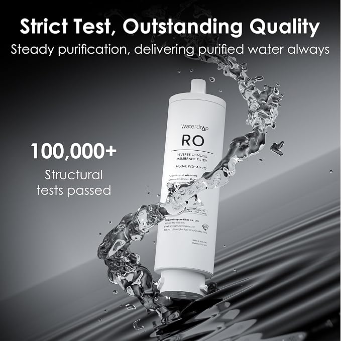 Waterdrop A1-RO Filter, Replacement for Waterdrop A1 Reverse Osmosis Hot Cold water Dispenser, 12-month Lifetime | Countertop Reverse Osmosis Filter, Enhanced Filtration, Long Filter Lifespan, Easy and Quick Filter Replacement