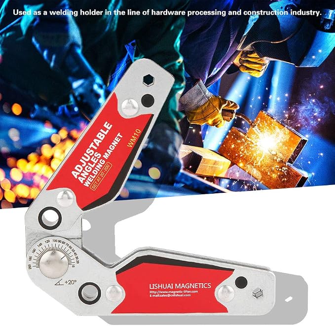 Adjustable Angles Welding Magnet 20°-200°, Magnetic Welding Holder Clamp Welder Tool for Soldering Positioning