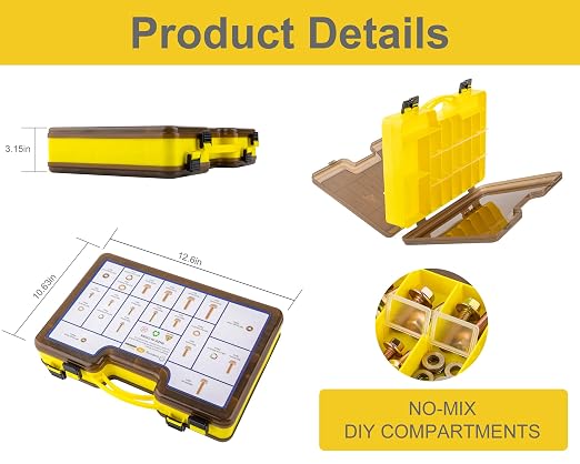 791pcs Nuts and Bolts Assortment Kit - Heavy Duty Grade 8.8 Metric M6 M8 M10 Bolt Set with Assorted Nuts and Washers, Yellow Zinc Plated, Length from 12-40mm