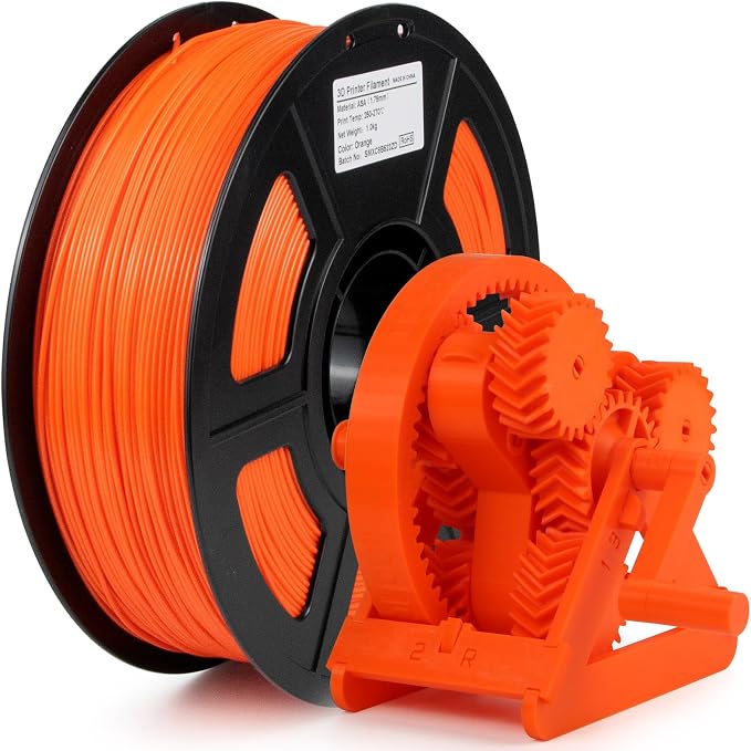 ASA Filament 1.75mm, UV/Heat Resistant/Weather Resistant ASA 3D Printer Filament, Perfect for Printing Outdoor Functional Parts, Orange Filament 1kg(2.2lbs) Spool