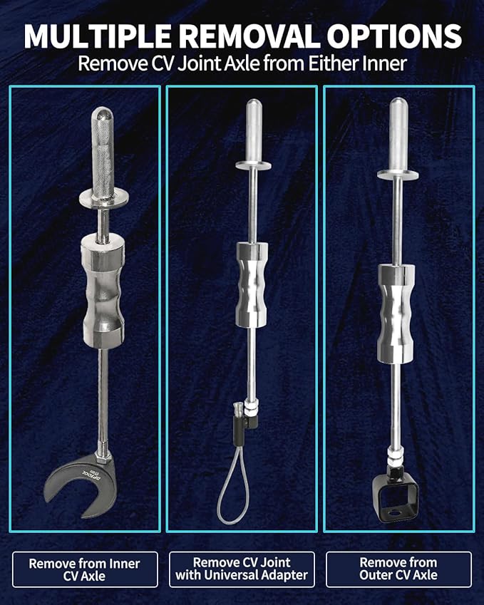 DPTOOL Inner CV Joint Puller Slide Hammer Front Wheel Drive Axle Half Shaft Removal Tool Kit Heavy Duty 10 Pounds Slide Hammer 63mm 48mm CV Joint Fork Adapter Attachments with Ball Joint Removal Tool
