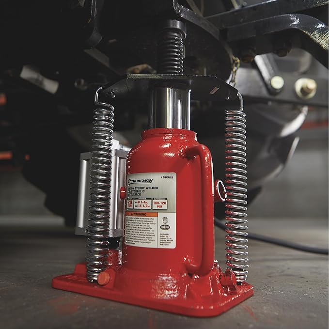 Strongway 20-Ton Air/Hybrid Short Bottle Jack