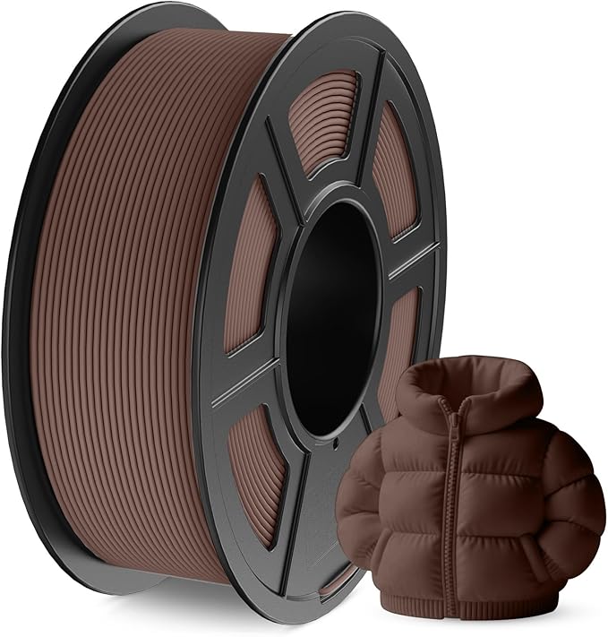 JAYO Matte PLA 3D Printer Filament 1.75mm Brown, Matte Surface Conceals Layer Lines Filament, 1.1kg (2.42 lbs) Spool, Accuracy +/- 0.02 mm, Fit Most FDM Printers