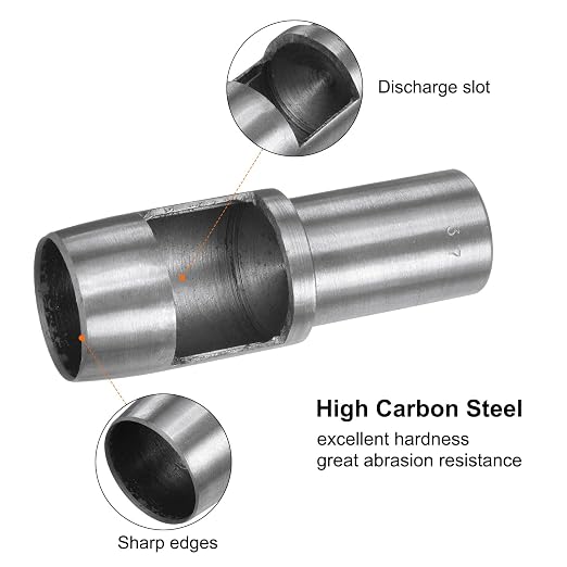 HARFINGTON Hollow Punch for Leather 37mm Round Hole Punch Tool for Belt Puncher Carbon Steel Single Punch for Watch Belts Cut Leather Craft Rubber Paper Fabric Plastic Soft Material