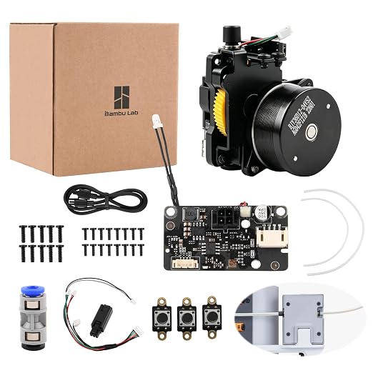 ENOMAKER Genuine TPU Feed Assist Module for Bambu Lab H2/X1/P1 Series,P2S/X2D | Active Flexible Filament Feeder, Consistent Push, Avoid Tangle/Snap, Reduces Friction, Simplify Feeding Path,Adjustable Force