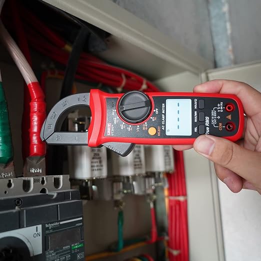 UNI-T Digital Clamp Meter UT202+, AC Current TRMS HVAC Volt Amp Ohm Meter Clamp On Multimeter Auto Ranging 4000Counts Temperature AC DC Voltage Frequency Resistance Capacitance Continuity Diode Tester