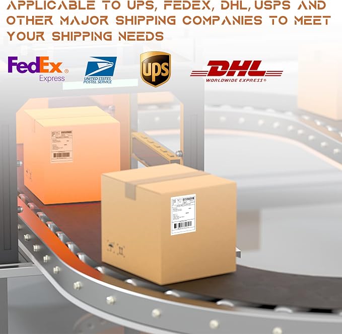 MFLABEL 4x6 Direct Thermal Labels (32000 Labels) 4" x 6" Perforated Shipping Labels Compatible with Zebra Printers Fanfold Thermal Label Stickers for Shipping Packages - 32 Stacks White Labels
