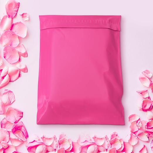 Pink Poly Mailers 19x24 100 Pcs, Cute Waterproof Shipping Bags with Self-Seal Adhesive, Durable Tear-Resistant Shipping Envelopes for Clothing
