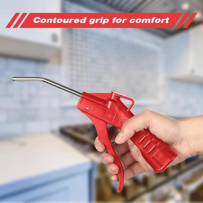 Honoson 2 Pcs Air Nozzle Blower Gun Pistol Grip Air Blow Tool Compressor Accessories for Industrial Household Mechanics (Red)