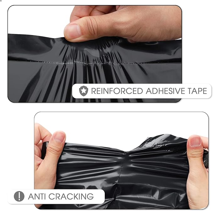 Metronic Poly Mailers 10x13 100 Pcs | Small Shipping Bags for Clothing | Mailing Bags for Small Business, Shipping Envelopes,Packing Bags in Black