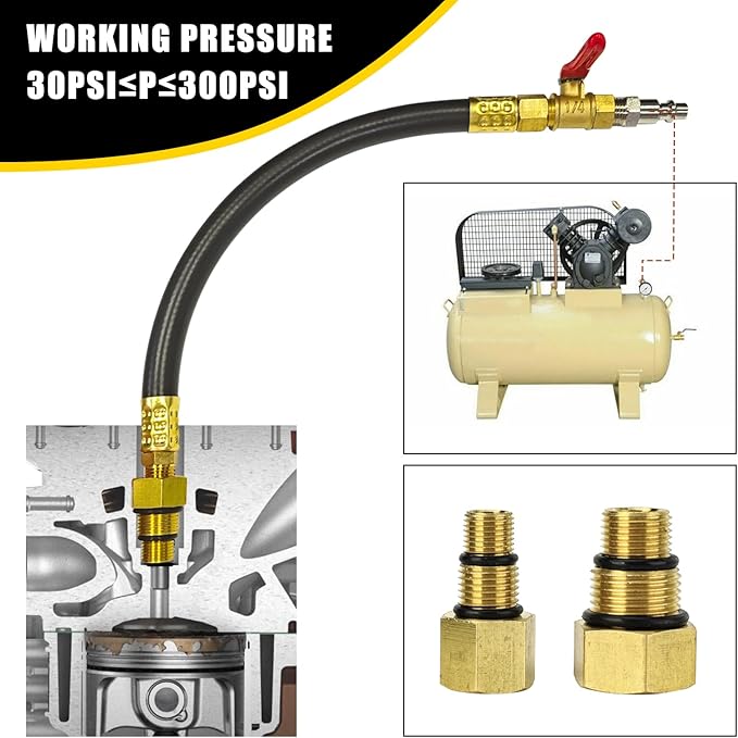 3mirrors 67605 Valve Spring Compressor Tool and Cylinder Leakage Testing Assistant Tool
