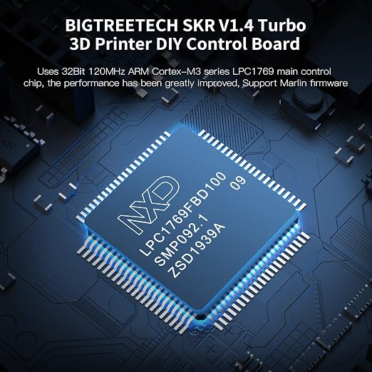 BIGTREETECH SKR V1.4 Turbo 32Bit Control Board 120MHZ Support 5 Axis TMC2209 Stepper Motor Driver Klipper/Marlin Compatible with HDMI5/TFT35/TFT70 Touch Screen BTT Pi for Ender 3/CR10/Voron DIY Board