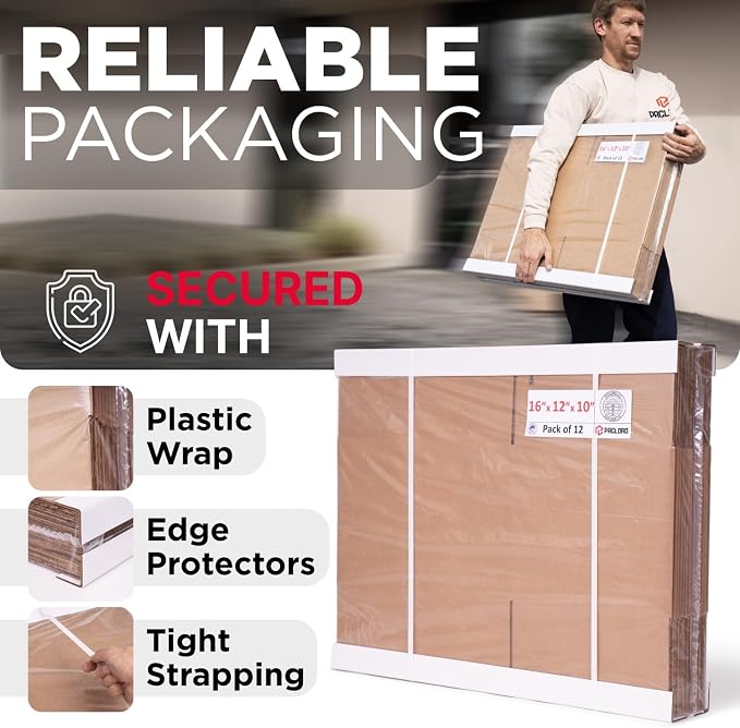 Tall Cardboard Boxes 4"L x 4"W x 36"H (Pack of 6) - USA-Made Packing Boxes for Moving, Shipping, or Storage - USPS, UPS, FedEx Approved - Professional Packing Supplies for Moving | USA-Made Packing Boxes for Moving, Shipping, or Storage - USPS, UPS, Fe...