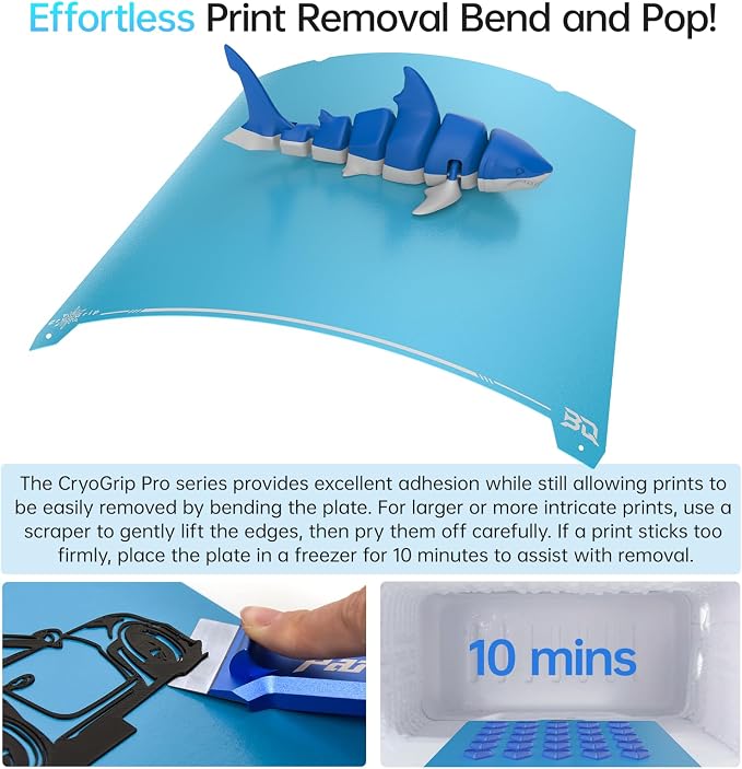 BIQU CryoGrip Pro Frostbite for K1 MAX 3D Printers 310x315mm Cold Build Plate Room Temperature Print Double Sided Upgrade Plate Removable Surface Platform