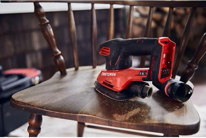 CRAFTSMAN 20V MAX Cordless Detail Sander, Tool Only (CMCW221B), Red