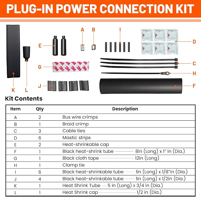 Roof & Gutter De-Icing and Freeze Protection Splice & Tee Connection Kit – For Connecting or Branching Self-Regulating Heat Cable (1 extra End Seal Kit included)