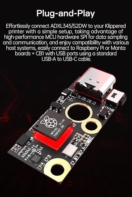 BIGTREETECH ADXL345 V2.0 Accelerometer Board Klipper Input Shaping 3D Printer Hotend Parts Sensor Module Support USB Connection for Voron Stealthburner