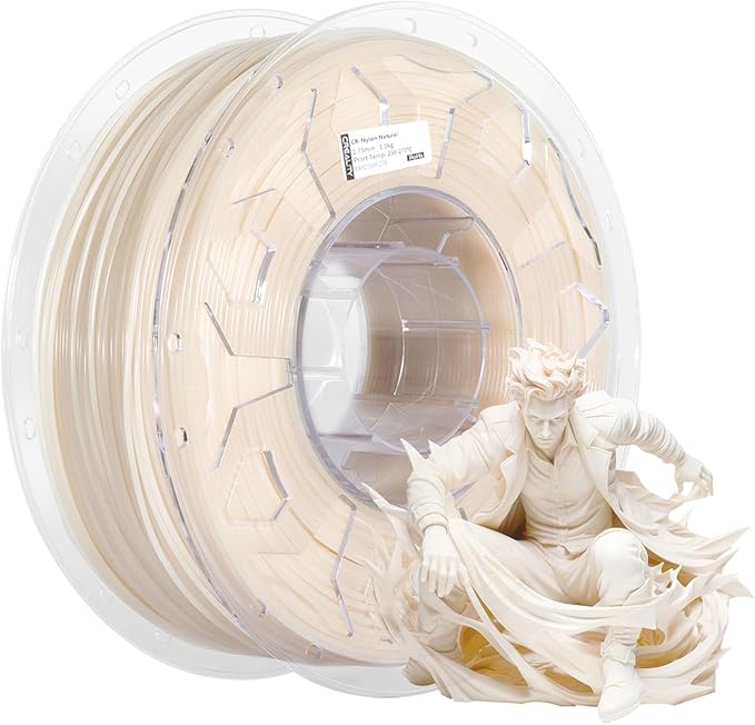 Creality Nylon Filament 1.75mm, 3D Printer Filament, 1.0kg (2.2lbs) Spool, No Warp Enhanced Toughness, Dimensional Accuracy ±0.03mm Printing Filament, for 3D Printers (Nylon)