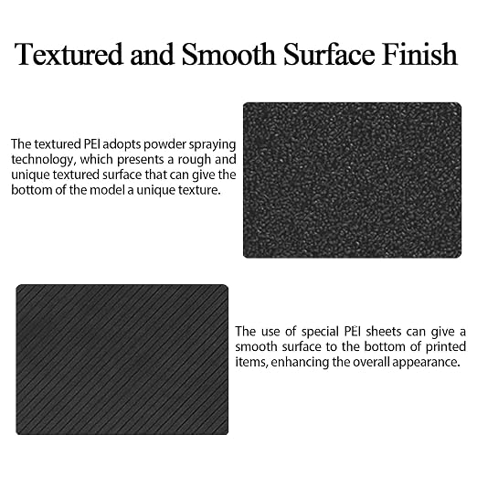 HzdaDeve I7 Build Plate for Creality SPARKX i7 Dual-Textured and Smooth PEI Plate Sheet 267x301MM Heated Bed Spring Steel Flexible Platform Black Board for 3D Printer Accessories (Black)