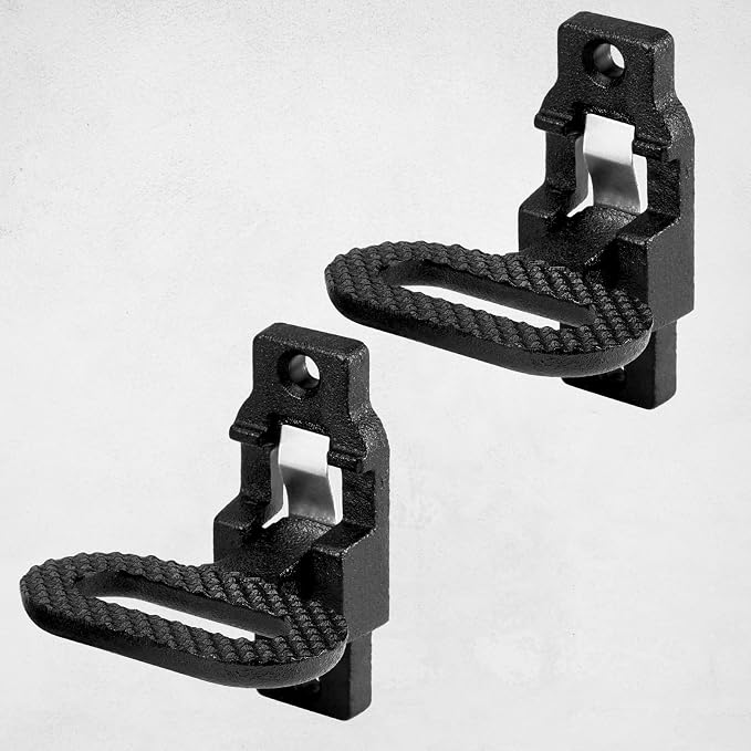 4 Pack Black Folding Safety Step Steel Heavy-Duty Fold Down Utility Body Step Grab flip-up Handle Step for Truck,Trailers, Busses, Boat, RV, Camper, and Other Vehicles E-Coat