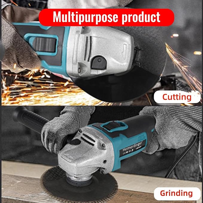 Brushless Angle Grinder Compatible with Makita 18V Battery,4-1/2-Inch High-Power Angle Grinder for Metal,Tile Cutting and Grinding-Tool Only