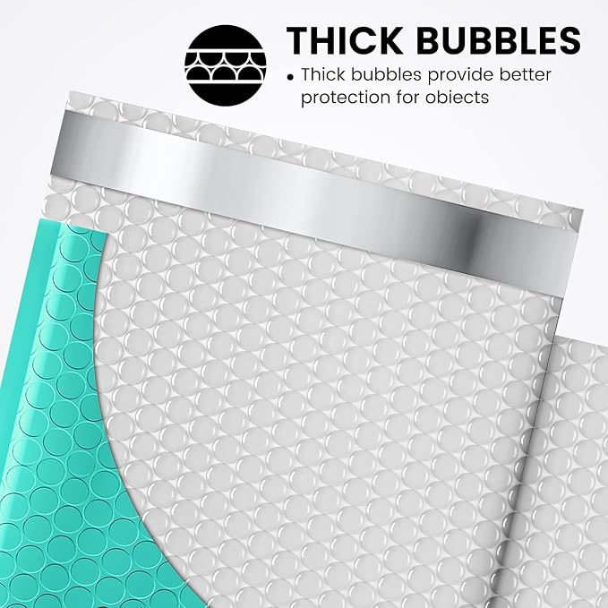 Fuxury Bubble Mailers 6x10" Teal Padded Envelopes 1000Pack Strong Adhesion Thick Padded Mailers for Small Business Mailing Small Items,Jewelry,Makeup