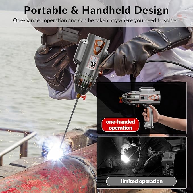 Handheld ARC Stick Welder 140A 110V,lightweight Portable inverter handheld welder Gun capable of DC Stick for Hobby DIY Projects Home Use. Arc force and Anti-Stick With Welding Tools