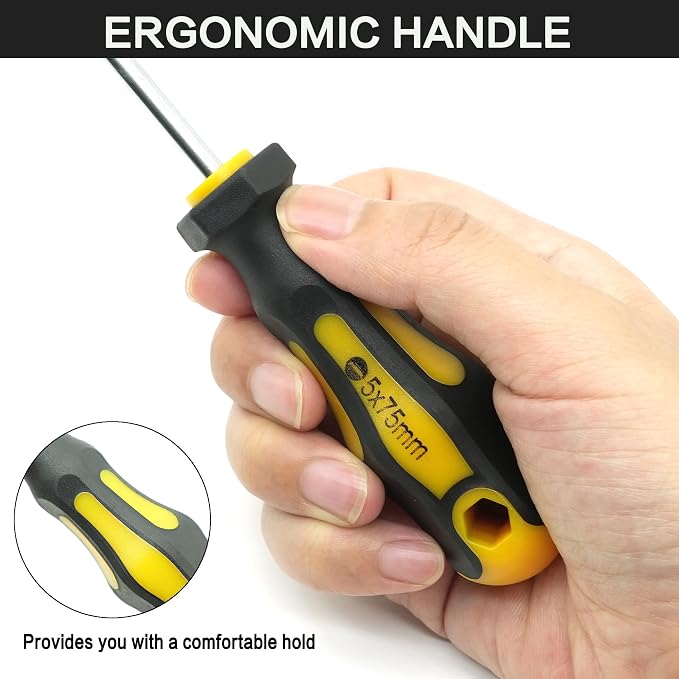 GMTOOLS 43pcs Magnetic Screwdriver Set, Including Slotted, Phillips, Hexagonal, Pozidriv, Magnetizer, Demagnetizer, Replaceable Screwdriver Bits and Sturdy Tool Case for DIY and Repair Work