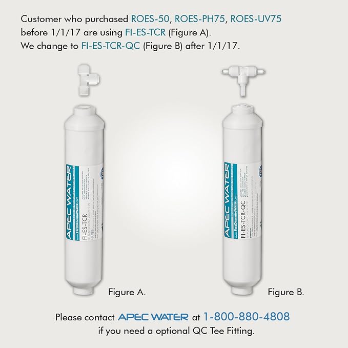 APEC 50 GPD Membrane and 10" Inline Carbon Filter for Reverse Osmosis Water Systems