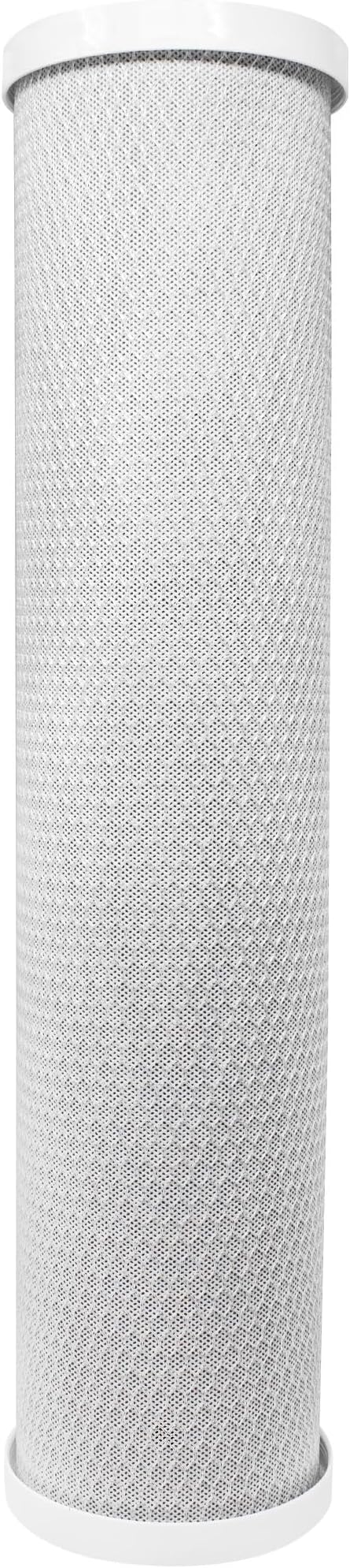 Metpure Universal 5 Micron 20” x 4.5” Whole House Carbon Water Filter Cartridge Replacement - Coconut Shell Carbon Block CTO. Compatible with Pentek, iSpring, and more. 1-Pack