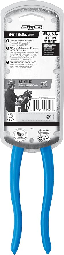 Channellock Cable Cutter 911 - High Carbon Steel Cable Cutting Tool - 9.5 In