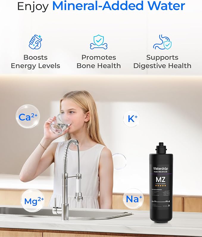 [Remineralization] Waterdrop RF10-MZ Water Filter Replacement for Waterdrop 10UB-MZ/10UA/10UB Under Sink Water Filter, 11K Gallons High Capacity