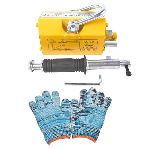 Permanent Magnetic Lifter Lifting Magnet 660 lbs/300 kg with Strong Neodymium Magnets for Hoist