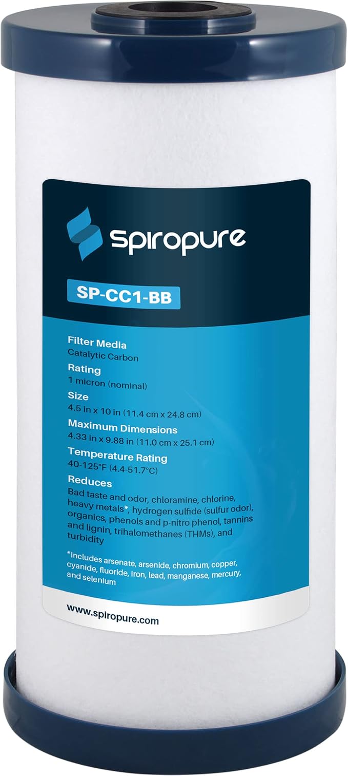 SpiroPure SP-CC1-BB 10x4.5 Catalytic Carbon Water Filter Cartridge