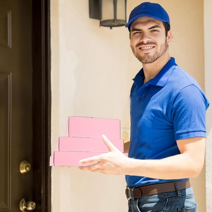 6x4x2 Pink Shipping Boxes Small, 45 Pack Corrugated Cardboard Mailer Boxes for Packaging Small Business Mailing Gift
