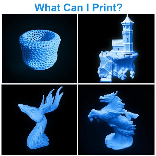 GEEETECH Glow Blue in The Dark PLA, 3D Printer PLA Filament 1.75mm, Dimensional Accuracy +/- 0.03 mm, 1kg (2.2LBS)/Spool