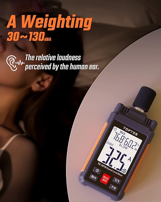 TOPTES TS-501B Decibel Meter & TS-301 Anemometer-an Great Environmental Monitoring Kit for Measuring Noise Levels and Wind Speed Home and Outdoors
