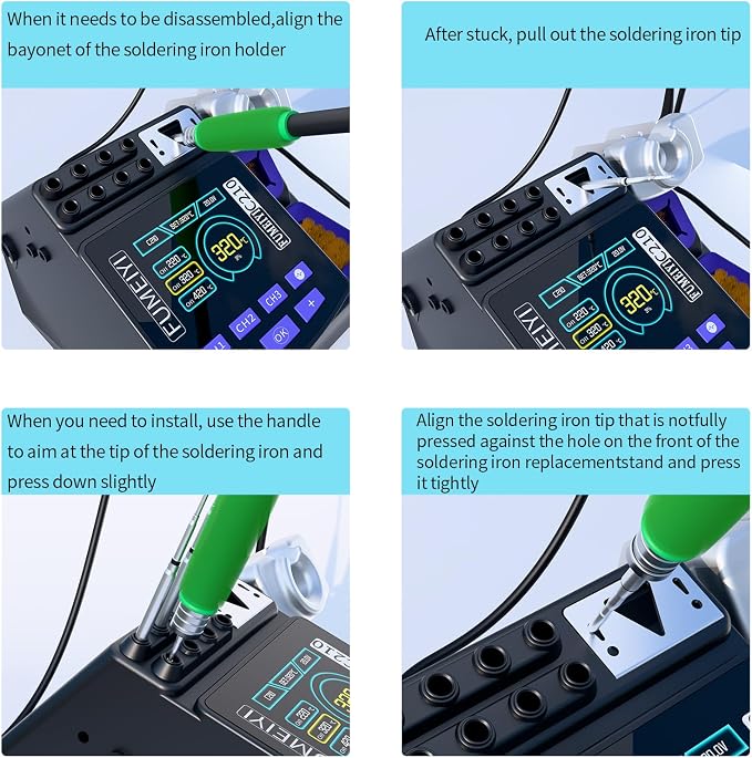 C210 Heat and Soldering Station with Intelligent Temperature Control, Constant-Temperature, Digital Display, High Power, Triple Functions for Precision Soldering Irons Electronic Soldering Kit