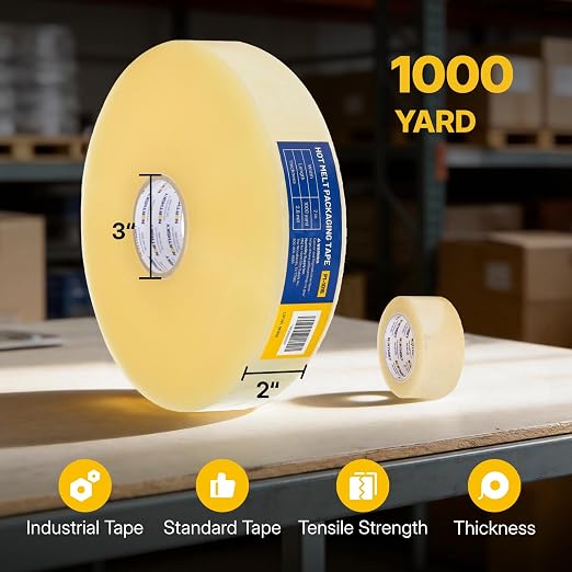 NORTHSKY Bulk Packing Tape, 4 Rolls Clear Packing Tape 2 Inch Wide x 1000 Yards Each, 2.6 Mil Heavy Duty Shipping Tape, Packaging Tape for Boxes, Carton Sealing, Moving, Warehouse, Storage, Shipping