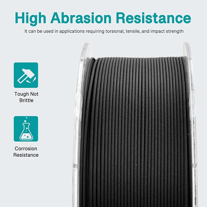 YXPOLYER Carbon Fiber Nylon Filament 3D Printer Filament PA6-CF Filament 1.75mm 1kg with PC Spool, PA6 CF 3D Printing Filament