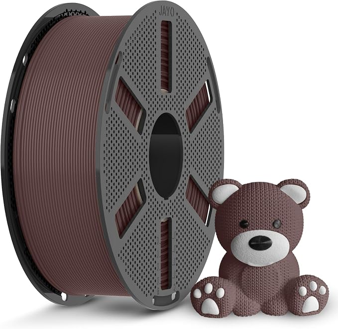 JAYO PLA 3D Printer Filament Brown, PLA Filament 1.75mm, 1.1KG Spool, Dimensional Accuracy +/- 0.02mm, Fit Most FDM Printer