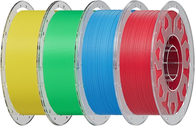 Creality PLA Filament 1.75mm, 3D Printer Filament Bundle, Enhanced Toughness No Warp, Accuracy ±0.03mm Printing for Most 3D Printers
