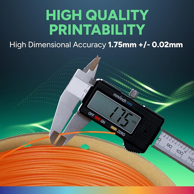 OVERTURE TPU 95A Flexible 3D Printer Filament 1.75mm | High Elasticity & Durability Filament,1kg Spool(2.2lbs),Fit Most FDM Printer(TPU Orange)