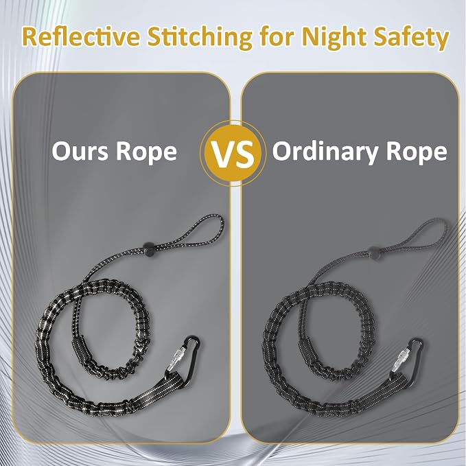 Tool Lanyard 10 Pack, Retractable Tool Tether with Aluminum Screw Lock Carabiner and Adjustable Loop End, Heavy Duty Safety Fall Protection Tool Leash for Construction Scaffolding Roofing